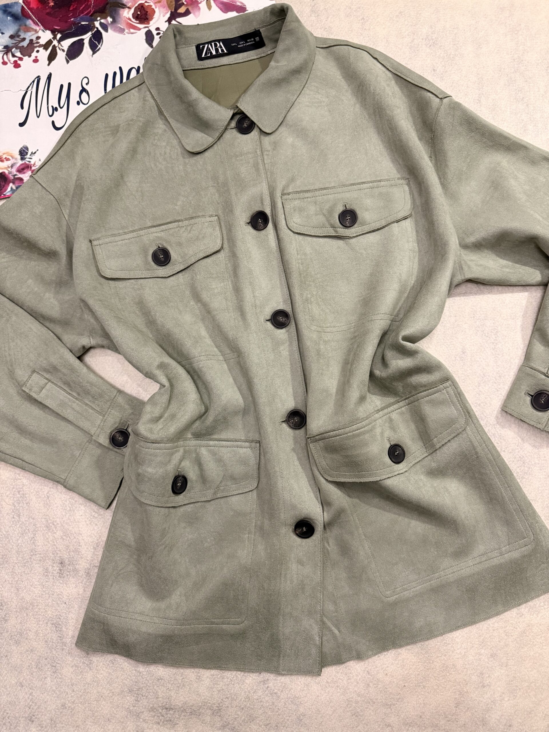 Zara Faux Suede Jacket - Image 4